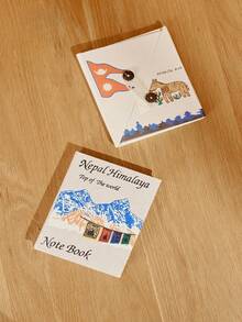 Madebyblanc 1 pieza Cuaderno hecho a mano simple de alta calidad de Nepal, adecuado para cuadernos, planificadores, álbumes de recuerdos de viaje/álbumes de graduación/libros de visita de consuelo - Multicolor - Ver 3