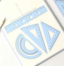 Metal Geometry Ruler Set With Storage Case, Multifunctional Drafting Drawing Tools Kit, Straight Ruler Protractor Triangle Ruler Measuring Supplies For Student School Office - multicolor - View 12