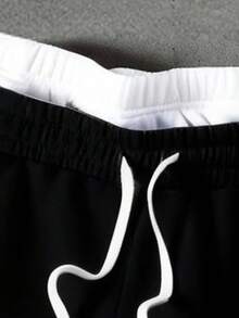 PAVTROS Men's Street Hip-Hop Sweatpants Wide Leg - Black - View 4