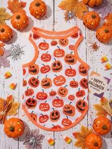 PETSIN 1pc Pumpkin Printing Pet Dog/Cat Breathable Vest For Halloween - Multicolor - View 2