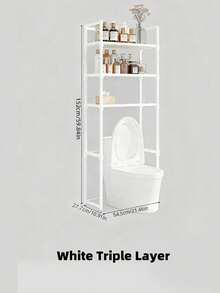 Madebyblanc 1PC 2-3 Tier Toilet Storage Rack Floor Multi-Layer Multi-Functional Towel Bath Room Daily Necessity Organizer - Multicolor - View 17