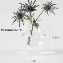 Haus Hana 1个彩色玻璃球花瓶 | 水培植物容器兼香薰瓶 | 时尚干花摆件，适用于桌面装饰 | 送给爱花人士的精美礼物 - A - 查看 12
