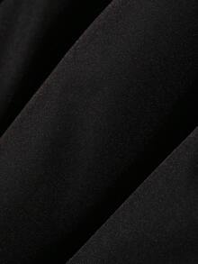 DAZY Young Boy Solid Color Hooded Zip-Up Fashion Versatile Winter Padded Coat - Black - View 8
