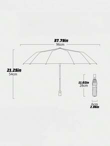 1PC Lightweight Folding Umbrella - Compact Travel Umbrella Automatic Open Close Windproof Umbrellas With 8 Strong Ribs - Multicolor - View 2