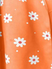 GlowEve Women's Floral Print Casual Versatile Daily Wear Blouse - Burnt Orange - View 5