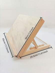 1pc Adjustable Desktop Easel Wooden Painting Drawing Board Stand Sturdy Folding Portable Tiltable Art Craft Display Holder For Studio Home School Painting Sketching Calligraphy - multicolor - View 2