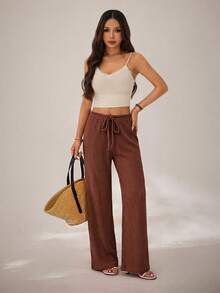 Women Pants - 灰色 - 查看 3