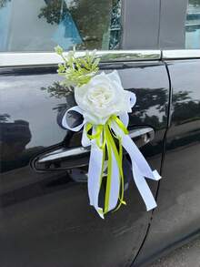 1PC Wedding Car Hood Flower Decoration Vehicle Bouquet Party Decor For Mirror Seat Belt Romantic Atmosphere Indoor Home Decoration - Multiple Styles - View 9
