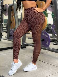 Slayform Slayform Women's Seamless Butt-Lifting Waist-Cinched Sexy Yoga Workout Leggings - Brown - View 2