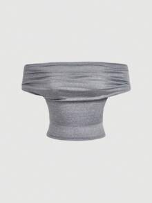 SHEIN MOD 2件組 3種穿法女款休閒純色修身上衣，C - 淺灰色 - 查看 19