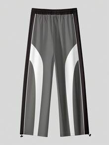 Gym Rark Herren-Freizeithose mit Buchstabenprint und Farbblockdesign, lässig für Alltag, Reisen und Sport, lang - Verschiedenfarbig - Übersicht 2