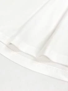 IslaSuriya 女款針織面料翻領修身短袖 Polo 衫 白色馬術印花 休閒學院風 日常通勤 春夏季 - 白色 - 查看 4