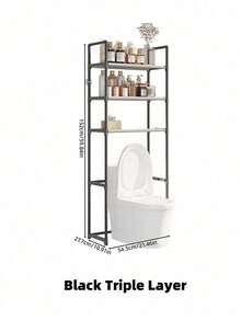 Madebyblanc 1PC 2-3 Tier Toilet Storage Rack Floor Multi-Layer Multi-Functional Towel Bath Room Daily Necessity Organizer - Multicolor - View 15