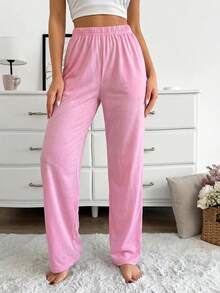 SHEIN 2件組女款居家睡眠褲 淺粉色 夏季可愛休閒睡褲 - 彩色 - 查看 5