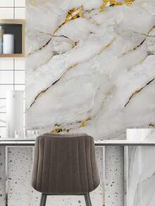 10/20/50 PCS Marble Pattern Self Adhesive Wall Stickers Faux Natural Stone PVC Foam Waterproof Moisture Proof Easy Clean Cuttable Peel Stick Wall Decals For Bathroom Living Room Kitchen Bedroom Home Renovation Decor - multicolor - View 7