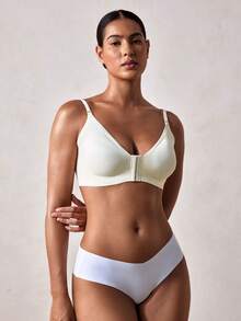 Veilyse Women's Seamless Backless Bra, Backless Design, Sexy Summer Bra, Bridal Bra, Comes With 3 Adjustable Shoulder Straps, Comfortable & Breathable, Suitable For Weddings, Formal Occasions, Can Be Paired With Spaghetti Straps - Apricot - View 7