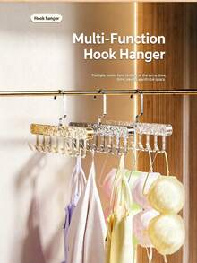 1pc Multi-Hook Metal Hanger For Camisoles, Multi-Functional Storage Organizer For Underwear And Tank Tops, Suitable For Home And Dormitory Use. - Multicolor - View 13
