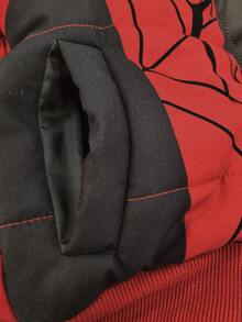 SHEIN Halloween Padded Coat For Boys (Small) – Comfortable, Warm, And Versatile For Indoor Or Outdoor Wear - Red - View 7