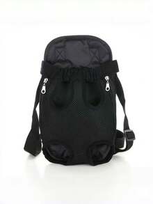1 pieza Nuevo diseño de mochila transportadora para mascotas con patrón de dibujos animados lindos y malla transpirable para perros y gatos pequeños y medianos, accesorio para viajes al aire visitas al veterinario, de transporte de manos libres - Multicolor - Ver 19