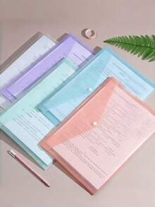 10入 A4 壓扣式文件夾－莫蘭迪色系，塑膠文件夾，PP材質，適用於學校與辦公室使用 - 10PCS - 查看 7