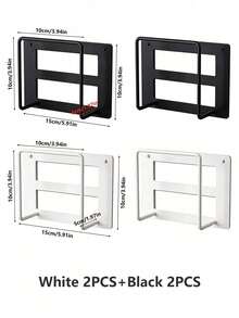 Haus Hana 1ชิ้น/2ชิ้น ชั้นวางเราเตอร์, ชั้นวางเก็บ WiFi, ที่ยึดติดผนัง, กล่องรับสัญญาณ, ชั้นวางกล่องเก็บแบบไม่เจาะ - มัลติคัลเลอร์ - ดู 9