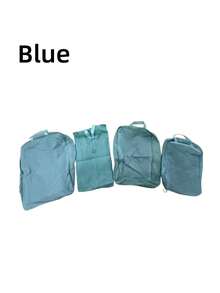4 buah Tas Kompresi Organizer untuk Perjalanan & Kembali ke Sekolah, Kantong Penyimpanan Tahan Bocor yang Tahan Lama, Desain Ringan dan Hemat Ruang untuk Pakaian, Selimut, dan Barang Pribadi, Tas Praktis yang Dapat Digunakan Kembali untuk Pelajar dan Perjalanan Luar Ruangan - MultiWarna - View 11