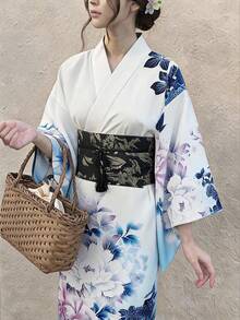 Irokai 女款花卉印花休閒日常浴袍 - 彩色 - 查看 1