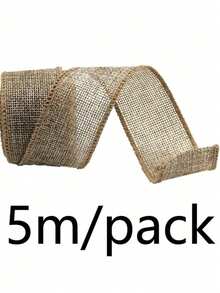 1 buah Pita Goni 5 Meter untuk Membentuk Tepi, Kemasan Hadiah DIY, Pita Kupu-kupu Berwarna untuk Dekorasi Pernikahan, Pembungkus Hadiah, Kerajinan Tangan, Dekorasi Pesta, Perlengkapan Kerajinan. - MultiWarna - View 33