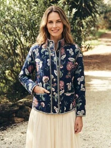 Dayvera Women's Autumn/Winter Casual Floral Print Jacket - Multicolor - View 6