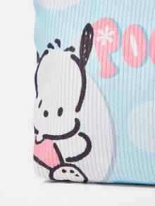HELLO KITTY AND FRIENDS | SHEIN 1個卡通印花燈芯絨拉鍊化妝包，輕量多功能內襯化妝收納包 - 鴨子 - 查看 6