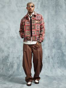 INCRYTM Fashionable Jacquard Woven Men's Jacket, Fall - Red - View 5