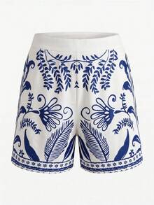 Swim Oasis 26SS Spring/Summer Vacation Fish BOHO Style One-Piece Swimsuit With Shorts 2 Pieces Set - Multicolor - View 7