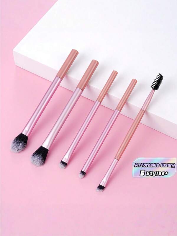 Set de brochas de maquillaje profesional de alta calidad en color rosa, kit de brochas cosméticas para polvo, rubor, contorno, sombra de ojos e iluminador, herramientas de maquillaje suaves para una base y maquillaje impecables