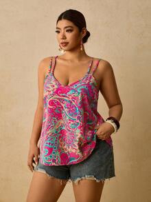 Travachic Plus Size Summer Casual Tank Top - Multicolor - View 4