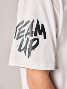 Strevion Summer Men's Casual Streetwear Versatile "BATMAN" IP Series Short Sleeve T-Shirt - White - View 8