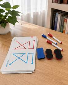 1 set de ayudas para el desarrollo del cerebro izquierdo y derecho: ayudas para el entrenamiento del pensamiento de todo el cerebro, atención, motricidad fina (color de los accesorios al azar)(algunas partes se envían al azar) - Multicolor - Ver 7