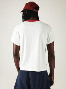 SUMWON Ringer Slim Fit Tee Crew Neck Short Sleeve Contrast Collar Casual Everyday Cropped T-Shirt Summer Essential - Multicolor - View 2