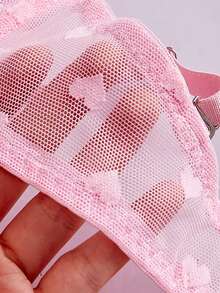 Elorette 2件組粉色女款鋼圈蕾絲內衣 - 彩色 - 查看 5