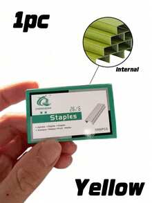 1set/1000pcs Colored Staples - General Office Staples, Document Staples, Book Staples And Staple Supplies - Made Of Other Metal Materials. - 1000Pcs/box - View 10