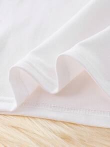 SHEIN 5pcs/Pack Young Girl Casual Milk Silk Fabric Simple Camisole Vest With Bow, Comfortable & Suitable For Outerwear - White - View 4