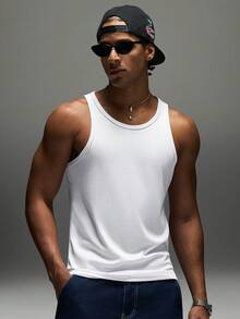 Sport MetroGents 3pcs Men Solid Color Round Neck Casual Sport Tank Tops Workout Tops Tank Top Pack Basic Basketball Jersey, Gym - Multicolor - View 6