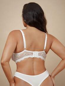 SHEIN BAE CURVE 6pcs Plus Size Women Lace Underwire Bra Set - Multicolor - View 13