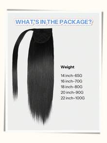 Ponytails Extensions Human Hair Jet Black Remy Hair Extensions Invisible Wrap Around Ponytail Real Human Hair For Women Daily Work - S1 - View 3