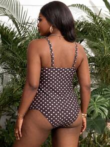 Slaydiva Baju Renang Wanita Ukuran Besar Motif Gradien Kasual Gaya 1920-an 2 Potong Model Tank Top untuk Pantai Musim Panas - MultiWarna - View 2