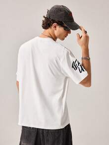 Strevion Summer Men's Casual Streetwear Versatile "BATMAN" IP Series Short Sleeve T-Shirt - White - View 2