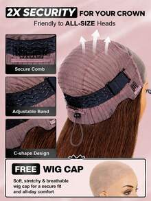 ALL READY WIG 巧克力棕色骨直人髮假髮 180%密度 7x5蕾絲前額 預拔髮巴西原色處女髮假髮 女款 自然髮線 無需膠水 100%人髮 - S4 - 查看 7