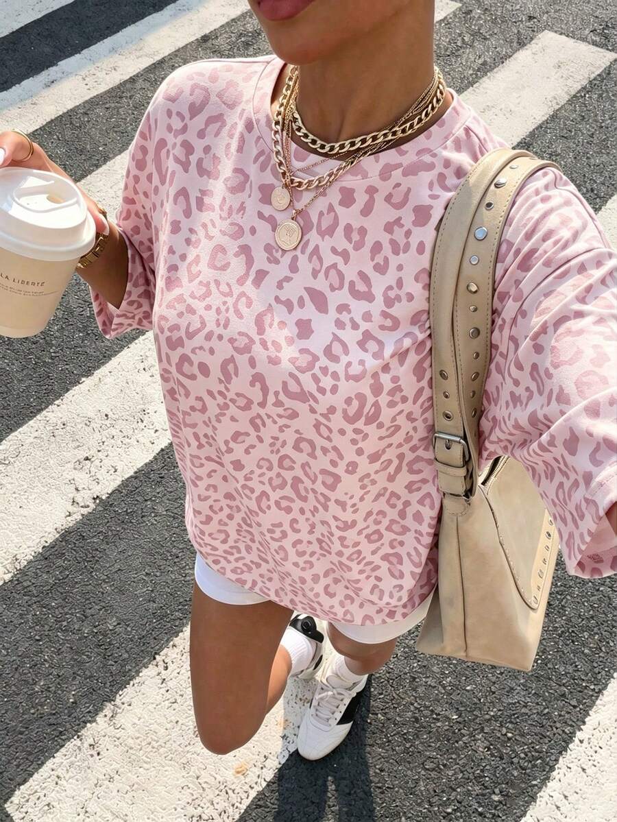 SHEIN 青少年女孩簡約T恤,百搭休閒極簡風,適合四季穿著 - 白色 - 查看 1