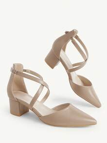 CUCCOO CHICEST Women's High-Heeled Shoes Pointed Khaki Gentle Commuting Style - Light khaki - View 5