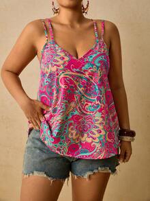 Travachic Plus Size Summer Casual Tank Top - Multicolor - View 8