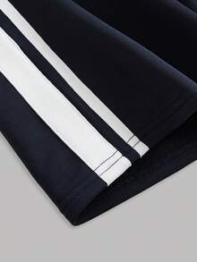 Girlism Tween Girl Tween Girls Sweatpants Spring Summer Autumn Winter New Casual Versatile Snug Fit Colorblock Webbing Elastic Waist Loose Wide Leg Sweatpants, Back To School Season - Blue and White - View 7